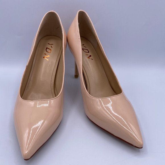 Shoes - YDN Chic Nude Pointed Toe Mid Heel Pump for Women